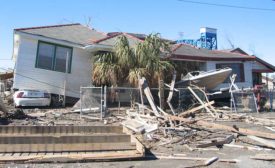 damage from Hurricane Katrina in New Orleans Ninth Ward
