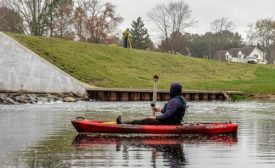 Performing cross sections in a pond